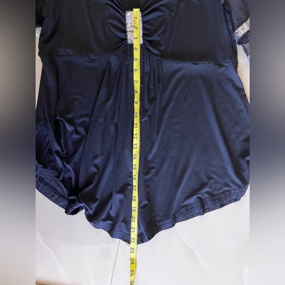 Rosegal plus size 2 X Spandex with Sequin  dress black blose - Picture 6 of 13